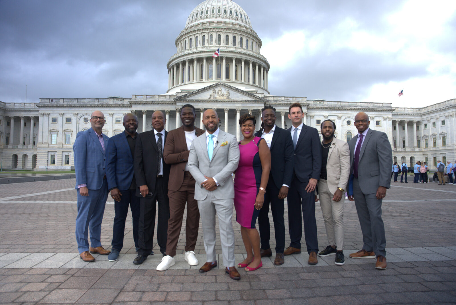 Charles Johnson with fellow maternal health advocates in front of the U.S. Capitol